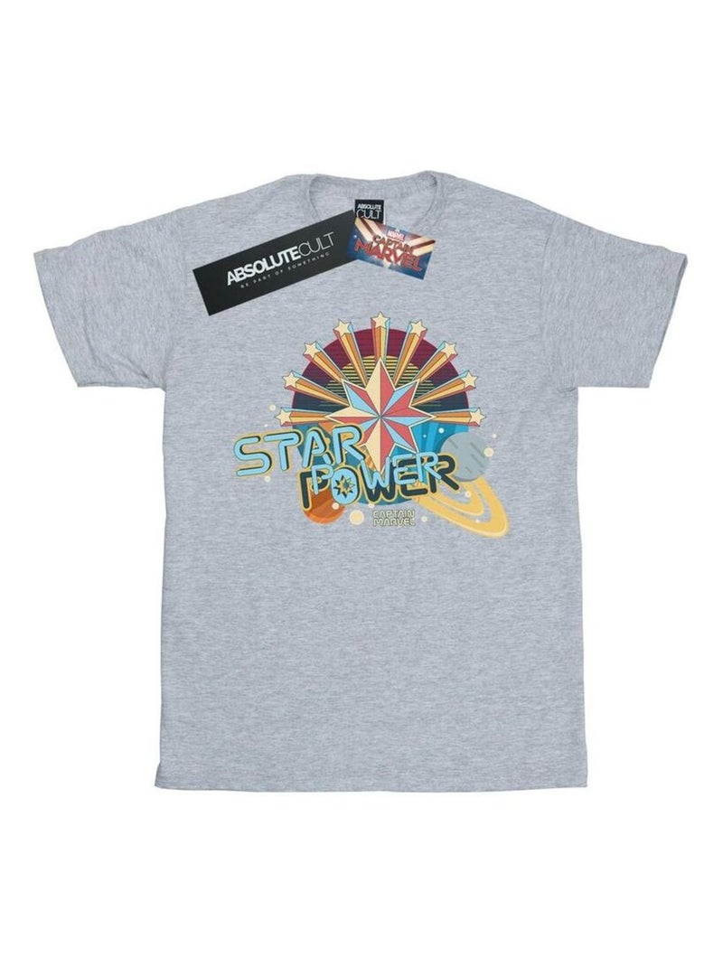Marvel - T-shirt STAR POWER Gris chiné - Kiabi