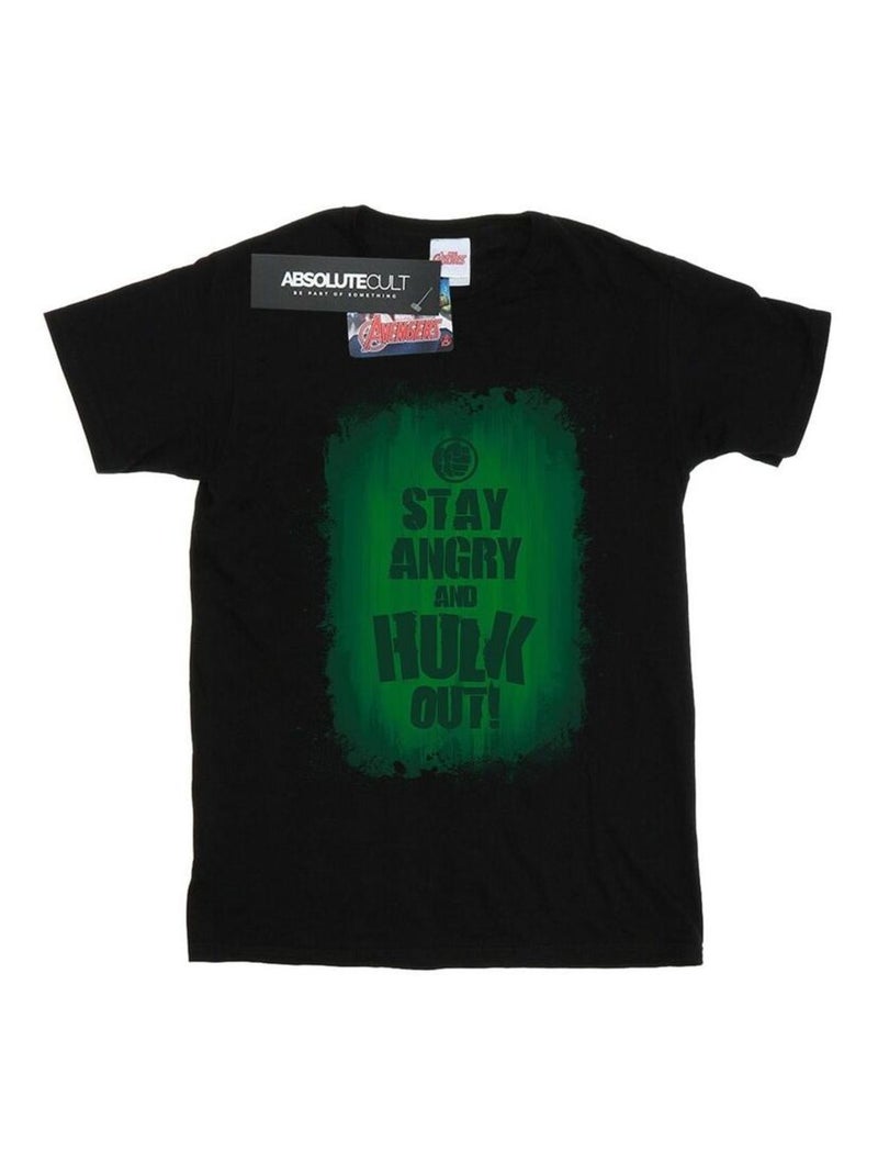 Marvel - T-shirt STAY ANGRY Noir - Kiabi