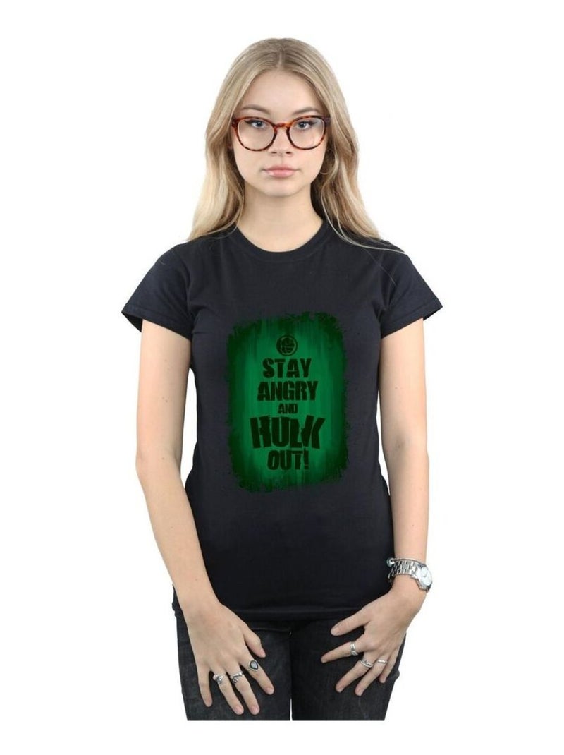 Marvel - T-shirt STAY ANGRY Noir - Kiabi