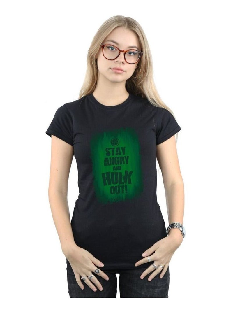 Marvel - T-shirt STAY ANGRY Noir - Kiabi
