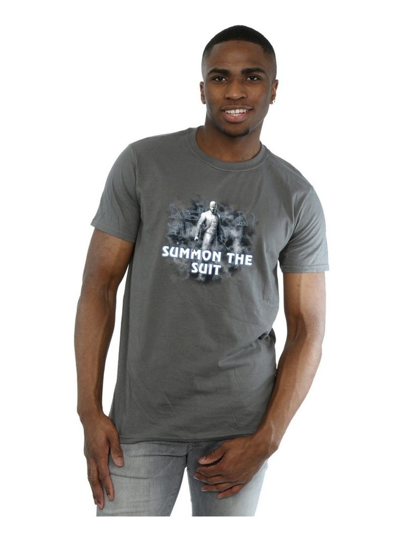 Marvel - T-shirt SUMMON THE SUIT Gris Noir - Kiabi