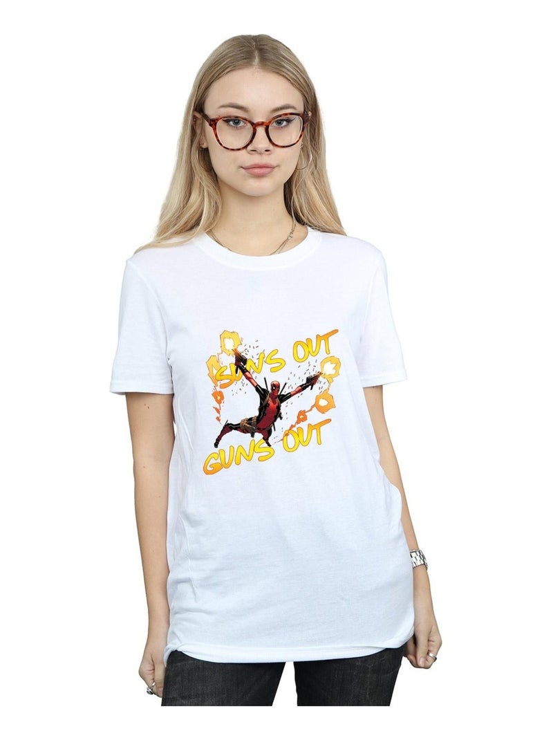Marvel - T-shirt SUN'S OUT GUNS OUT Blanc - Kiabi