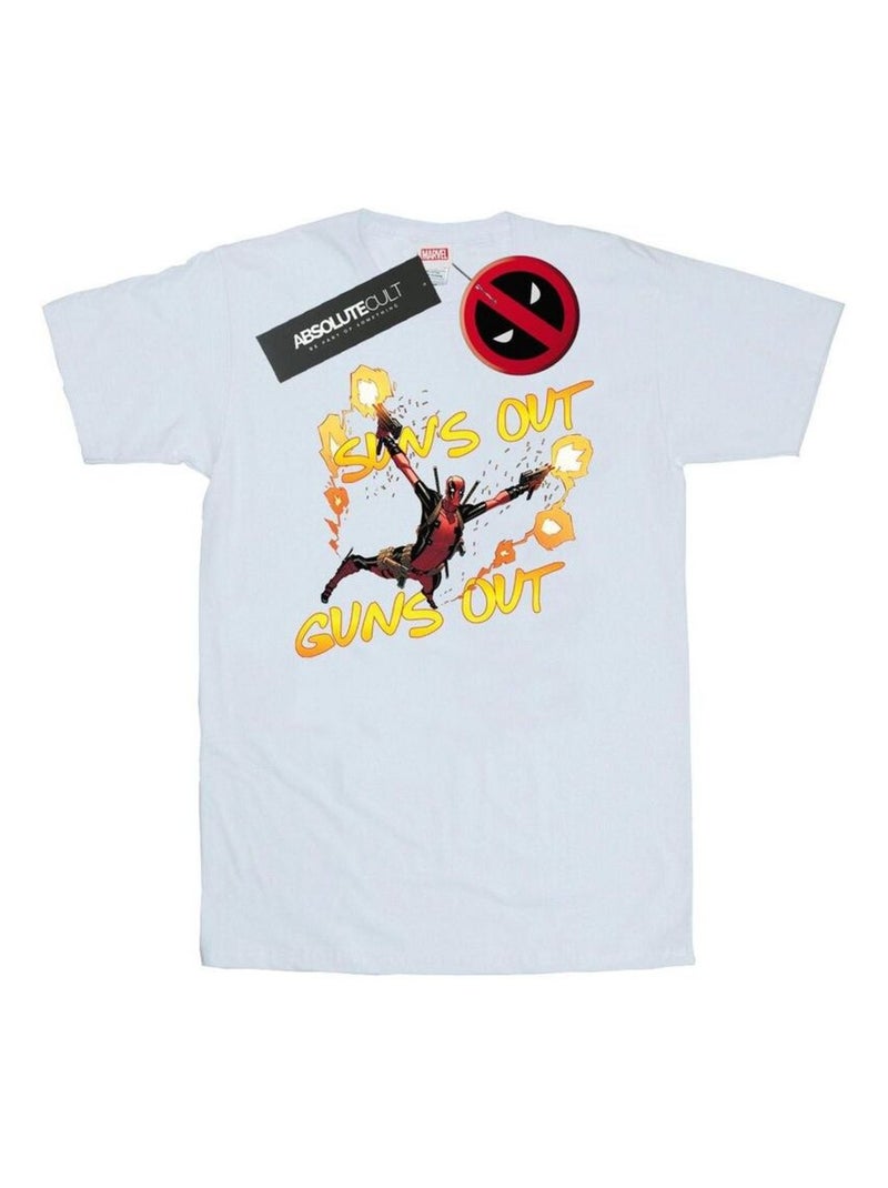 Marvel - T-shirt SUN'S OUT GUNS OUT Blanc - Kiabi