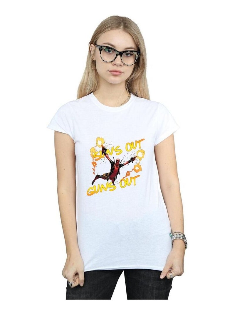 Marvel - T-shirt SUN'S OUT GUNS OUT Blanc - Kiabi