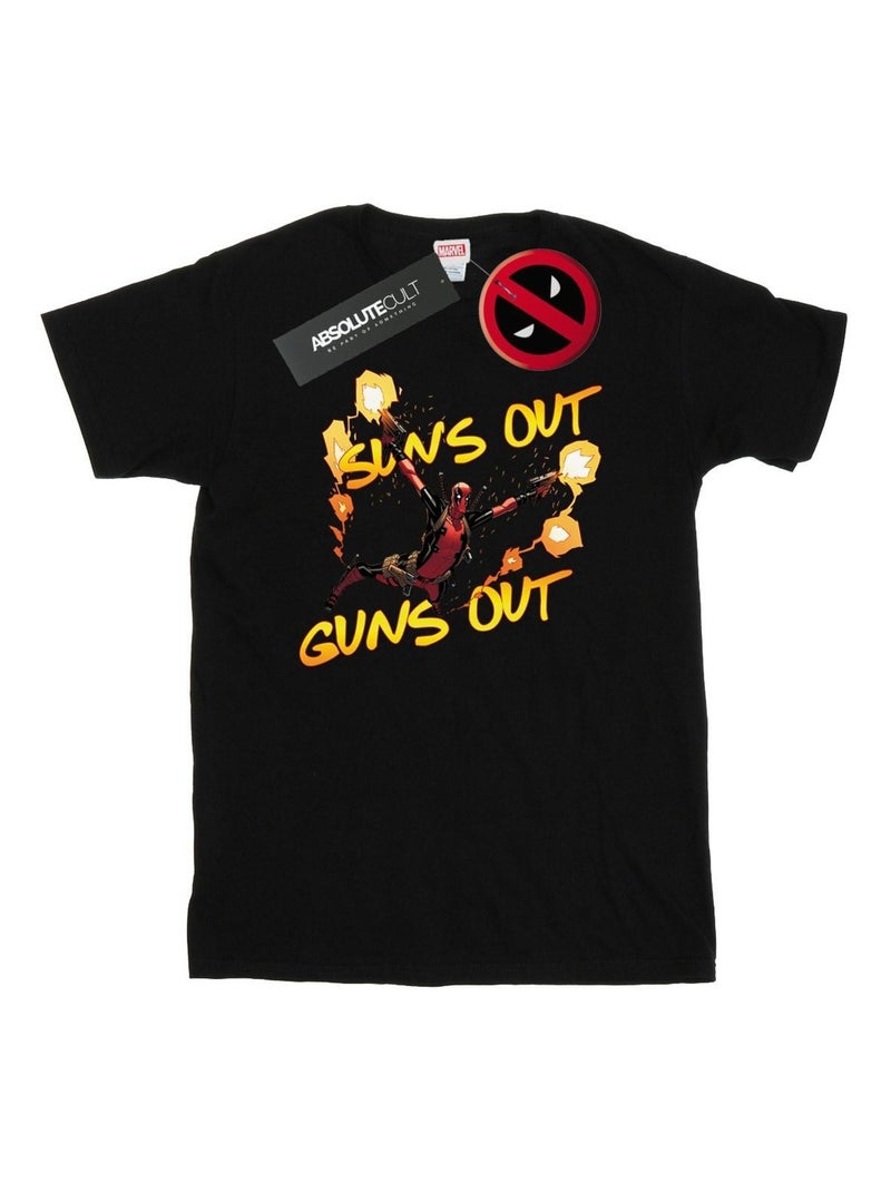 Marvel T Shirt Sun S Out Guns Out Noir Kiabi 29 99€