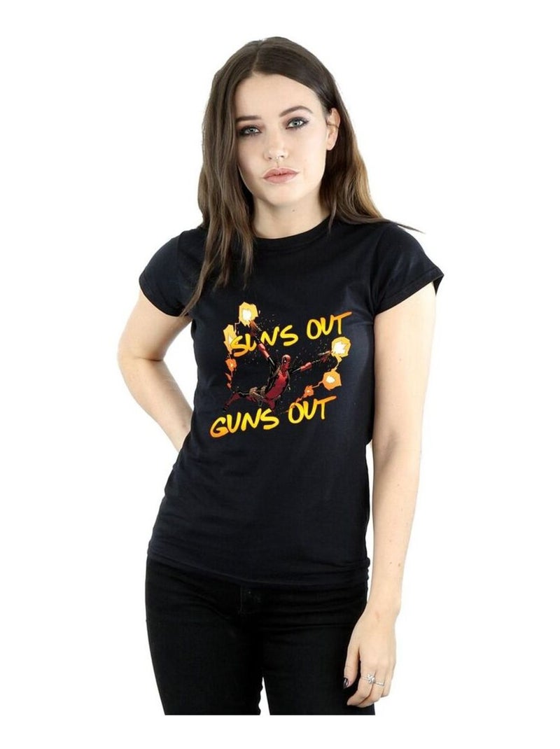 Marvel - T-shirt SUN'S OUT GUNS OUT Noir - Kiabi
