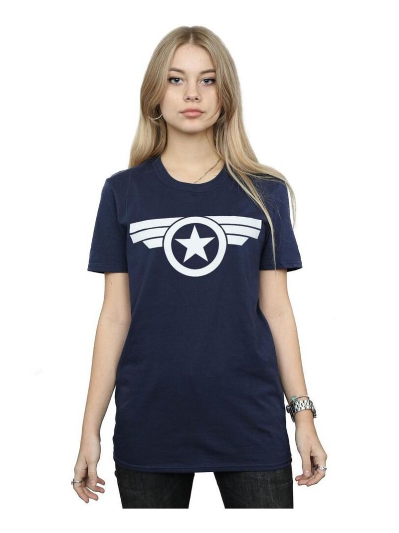 Marvel - T-shirt SUPER SOLDIER Bleu marine - Kiabi