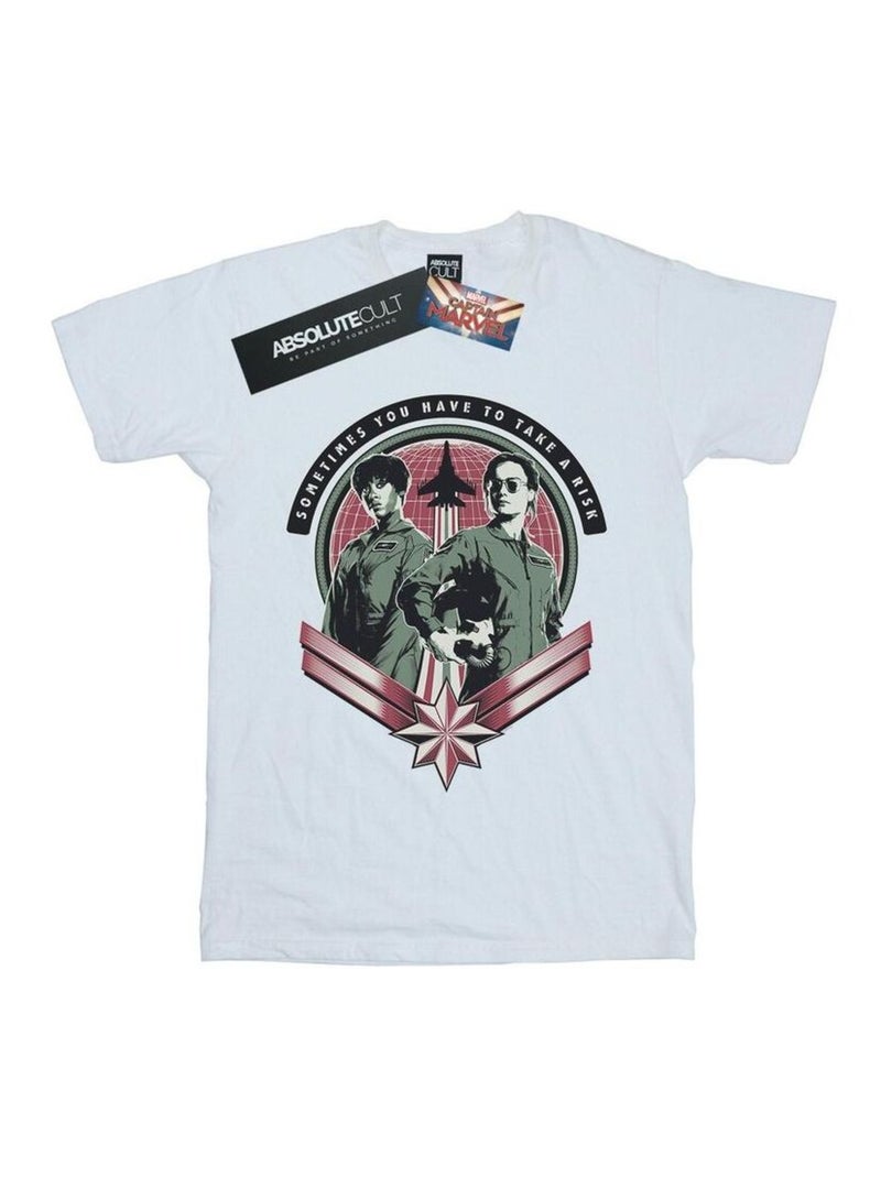 Marvel - T-shirt TAKE A RISK Blanc - Kiabi