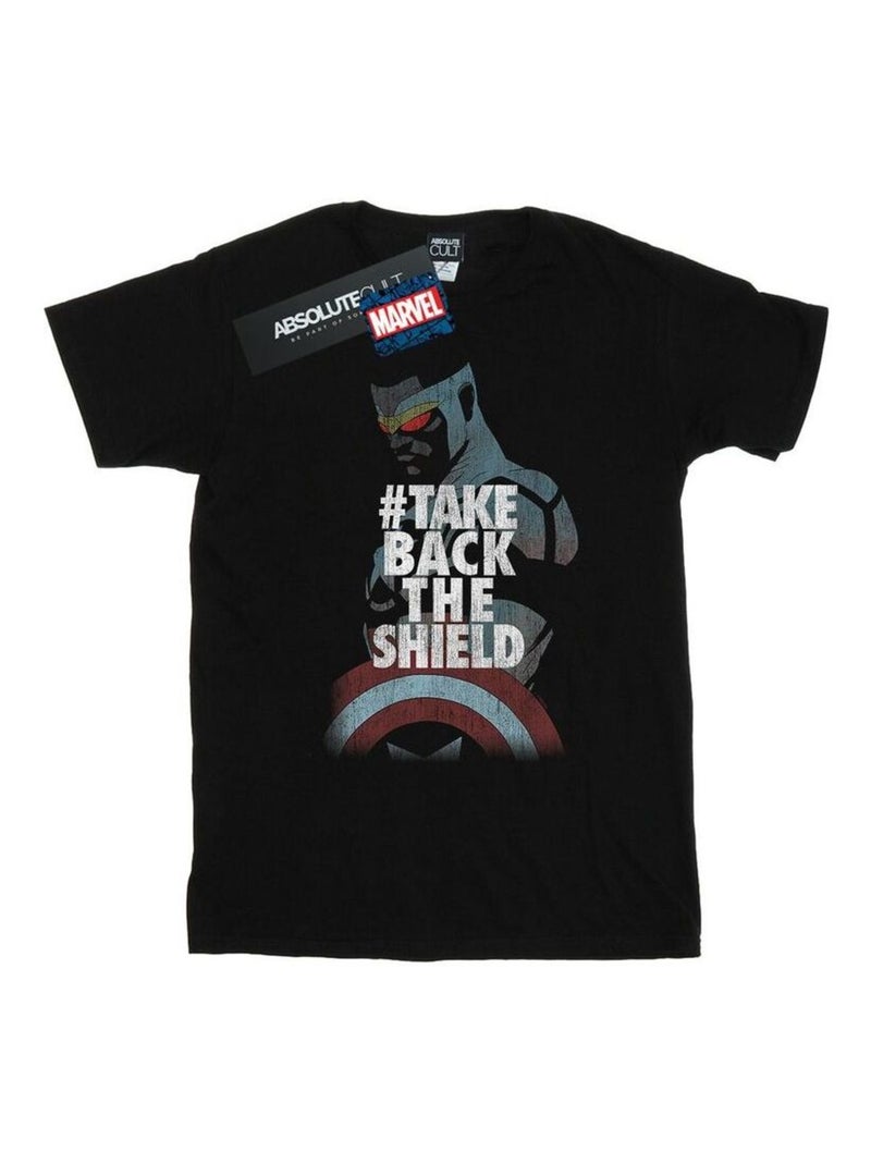 Marvel - T-shirt TAKE BACK THE SHIELD Noir - Kiabi