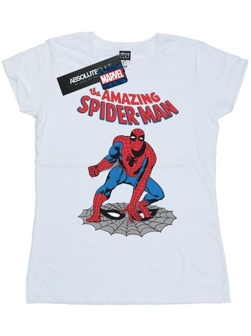 Marvel - T-shirt THE AMAZING Homme araignée Blanc - Kiabi