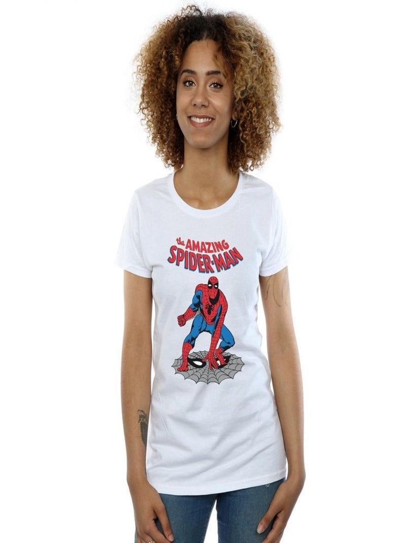 Marvel - T-shirt THE AMAZING SPIDER-MAN Blanc - Kiabi