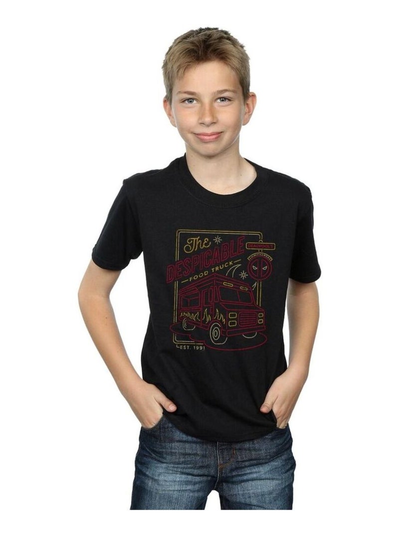 Marvel - T-shirt THE DESPICABLE FOOD TRUCK Noir - Kiabi