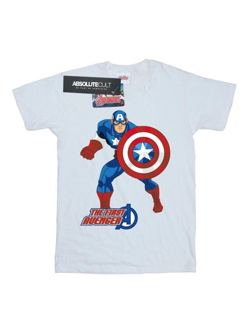 Marvel - T-shirt THE FIRST AVENGER Blanc - Kiabi