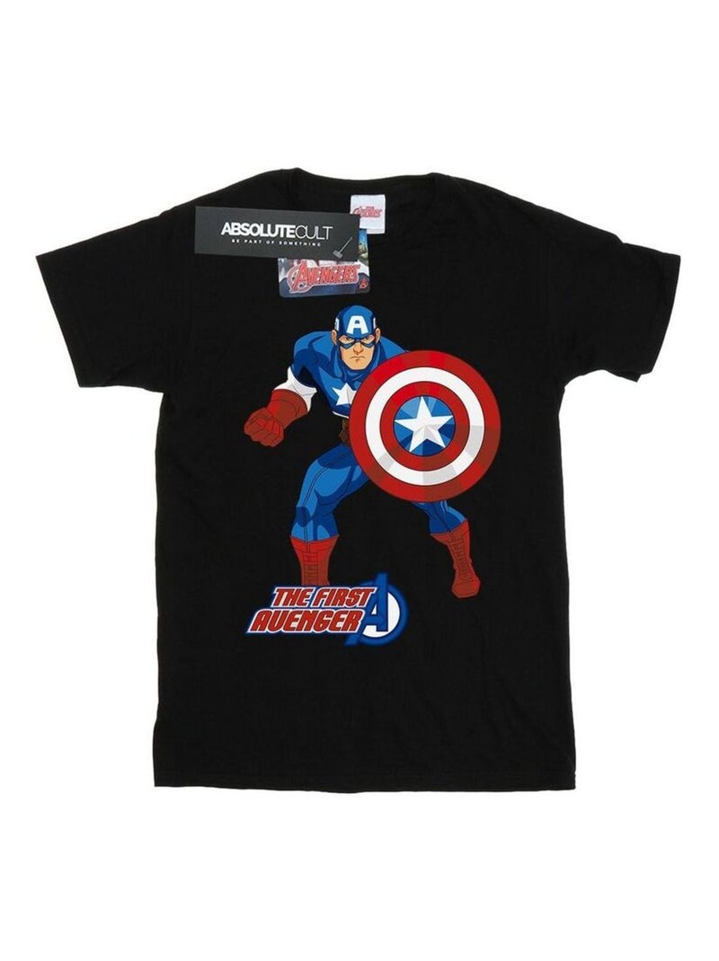 Marvel - T-shirt THE FIRST AVENGER Noir - Kiabi