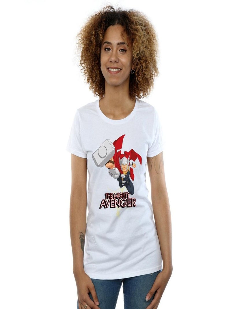 Marvel - T-shirt THE MIGHTY AVENGER Blanc - Kiabi