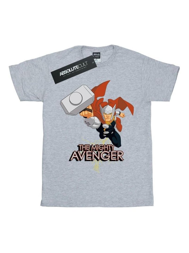 Marvel - T-shirt THE MIGHTY AVENGER Gris chiné - Kiabi