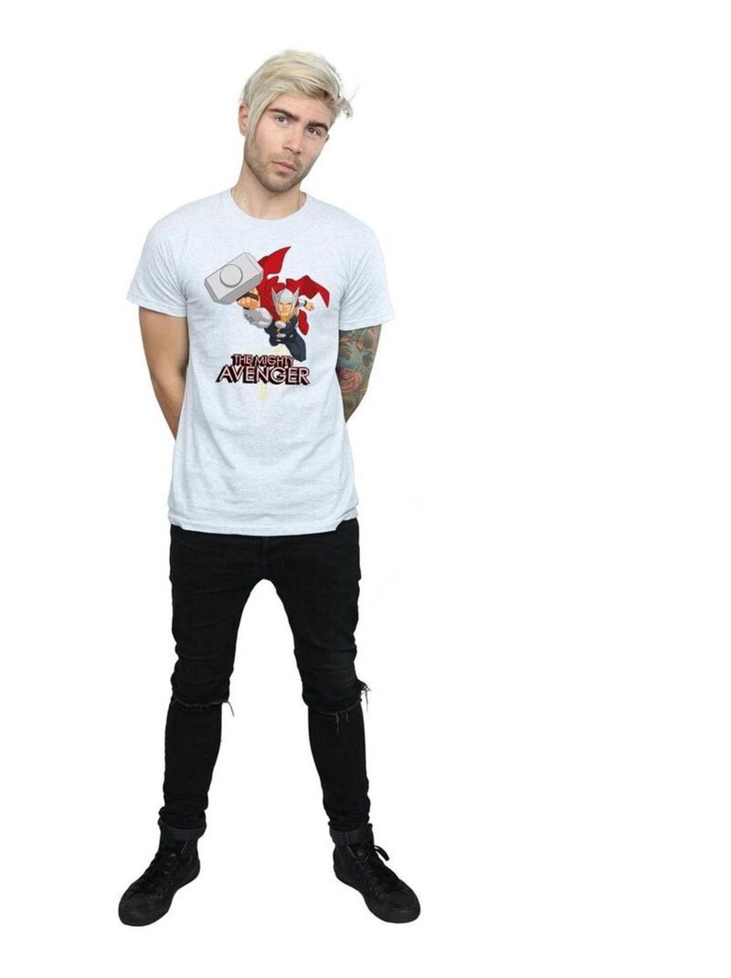 Marvel - T-shirt THE MIGHTY AVENGER Gris chiné - Kiabi