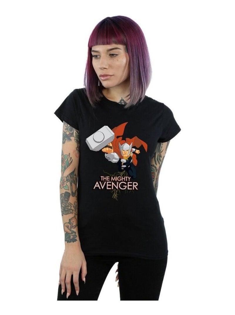 Marvel - T-shirt THE MIGHTY AVENGER Noir - Kiabi