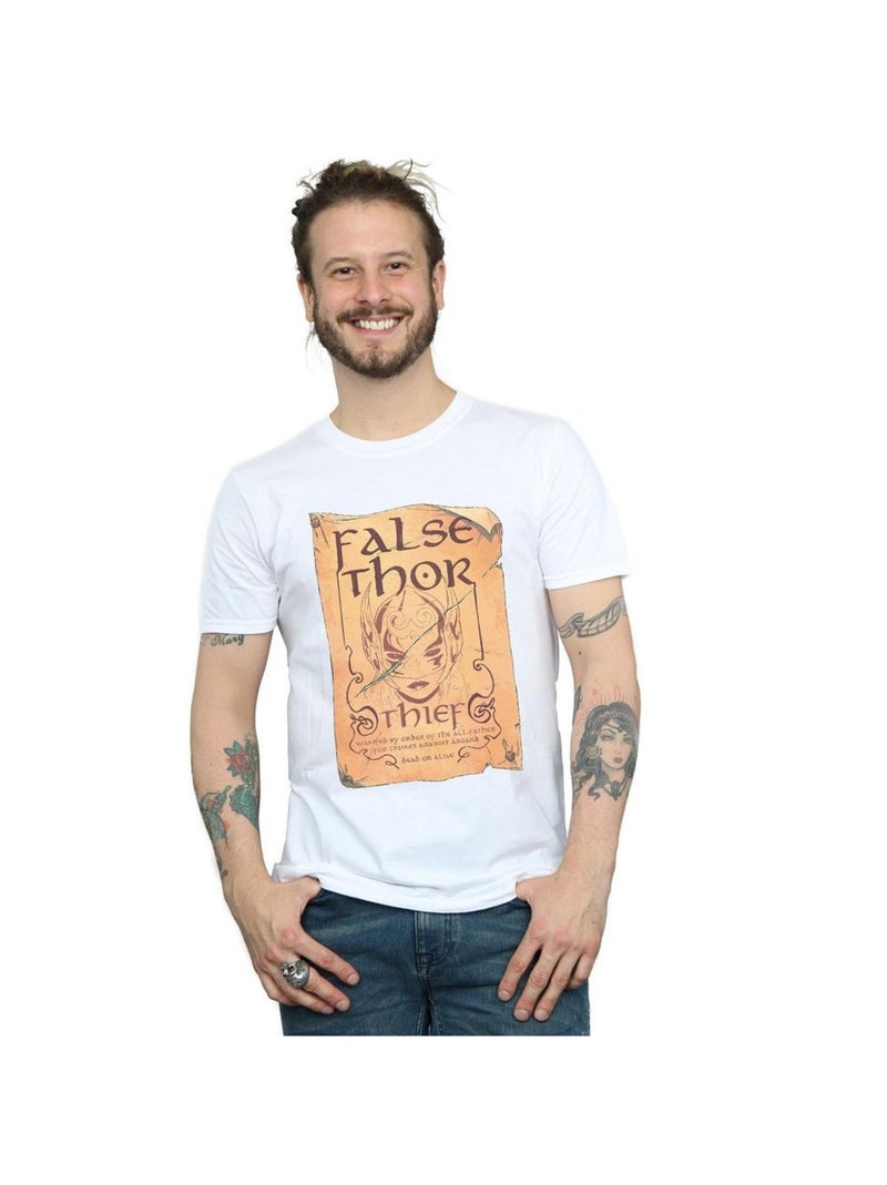 Marvel - T-shirt THE MIGHTY THOR FALSE THOR Blanc - Kiabi