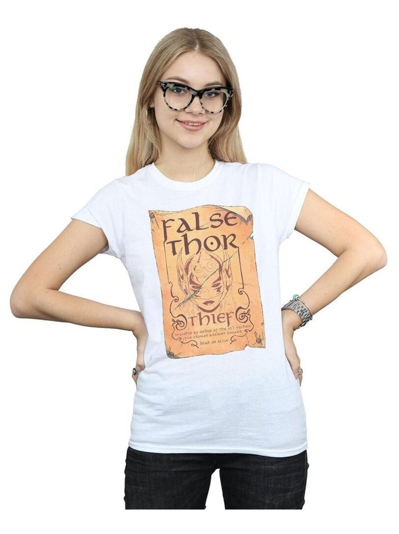 Marvel - T-shirt THE MIGHTY THOR FALSE THOR Blanc - Kiabi