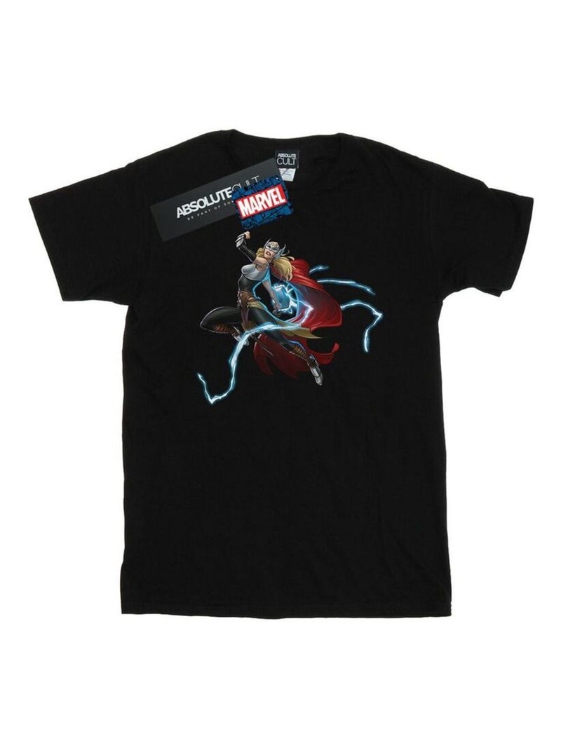 Marvel - T-shirt THE MIGHTY THOR GODDESS OF THUNDER Noir - Kiabi