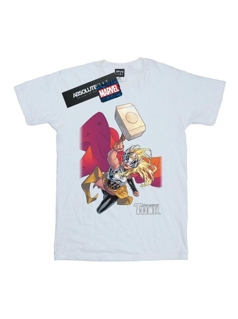 Marvel - T-shirt THE MIGHTY THOR MJOLNIR Blanc - Kiabi