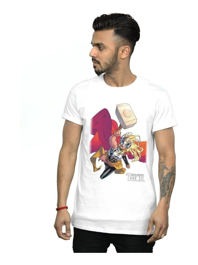 Marvel - T-shirt THE MIGHTY THOR MJOLNIR Blanc - Kiabi