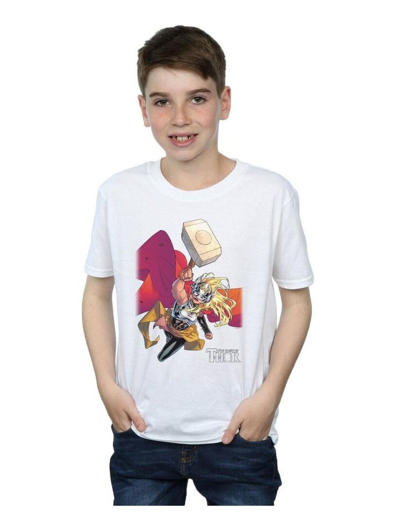 Marvel - T-shirt THE MIGHTY THOR MJOLNIR Blanc - Kiabi