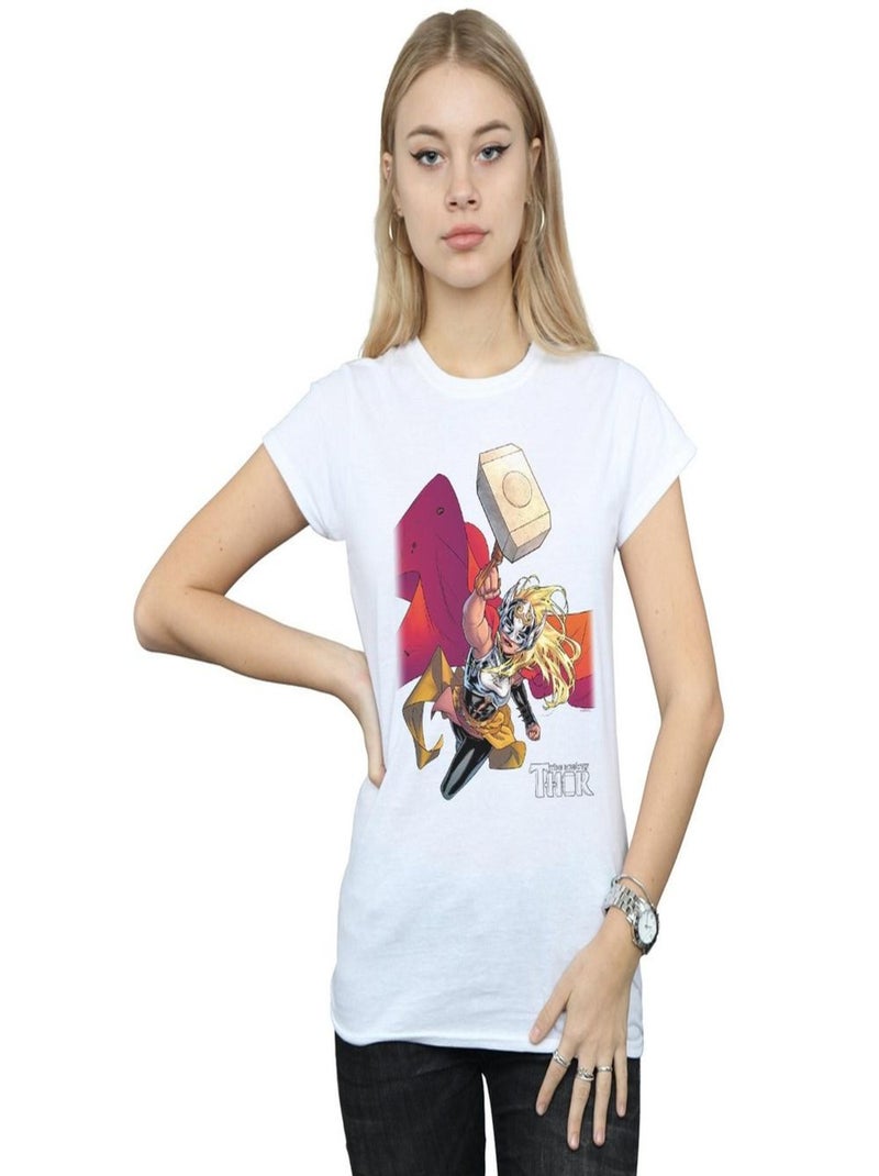 Marvel - T-shirt THE MIGHTY THOR MJOLNIR Blanc - Kiabi