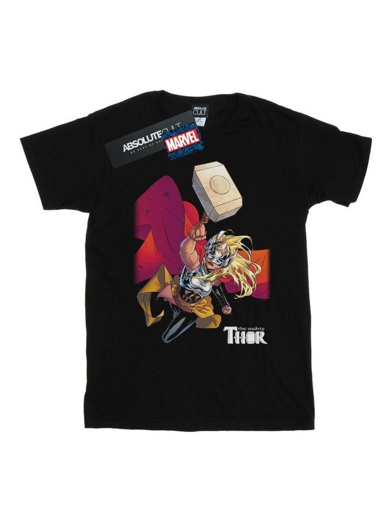 Marvel - T-shirt THE MIGHTY THOR MJOLNIR Noir - Kiabi