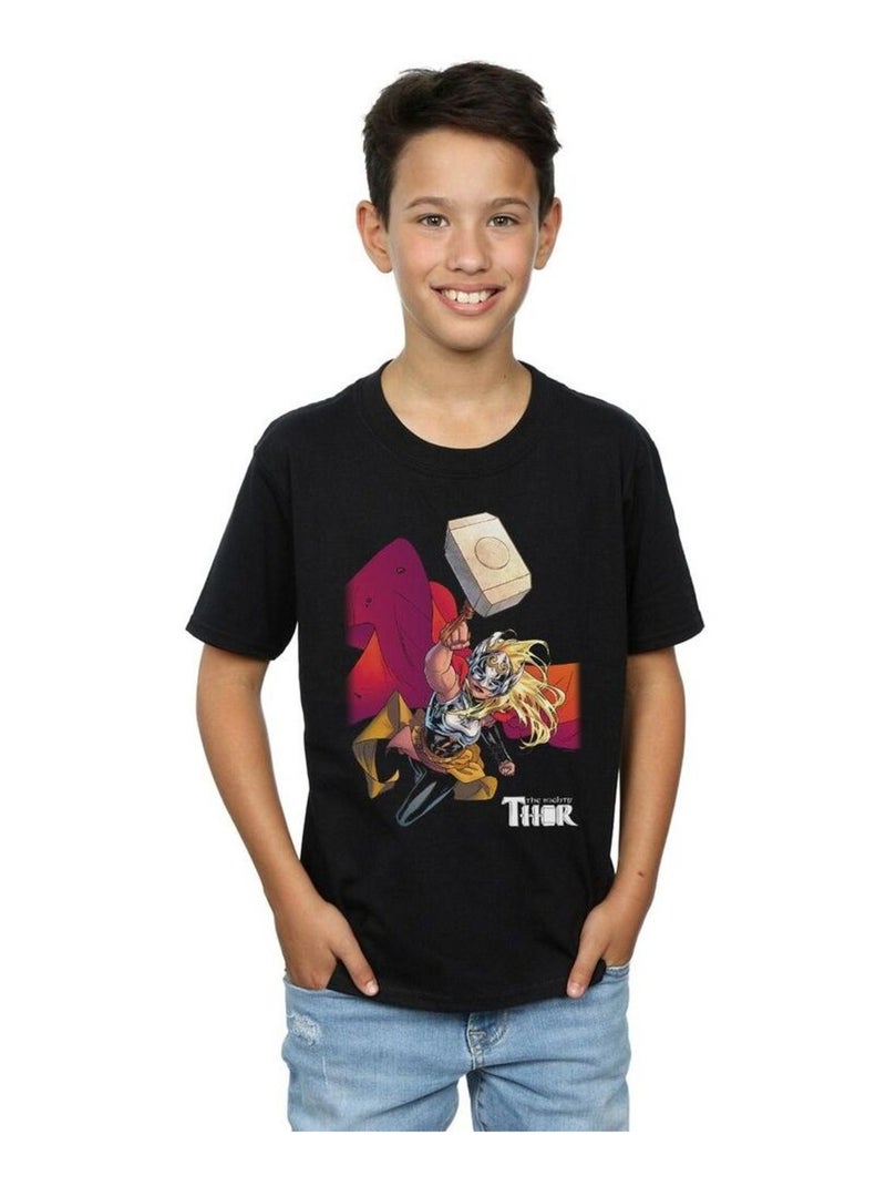 Marvel - T-shirt THE MIGHTY THOR MJOLNIR Noir - Kiabi