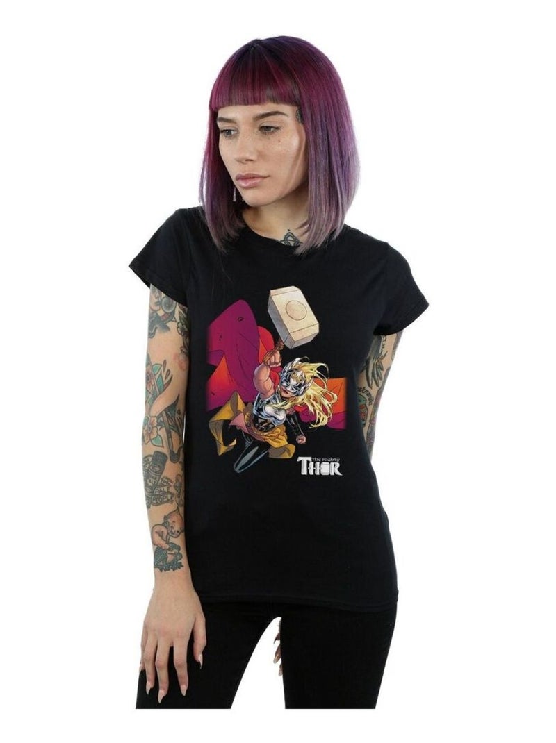 Marvel - T-shirt THE MIGHTY THOR MJOLNIR Noir - Kiabi