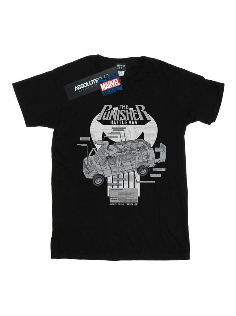 Marvel - T-shirt THE PUNISHER BATTLE VAN BREAKDOWN Noir - Kiabi
