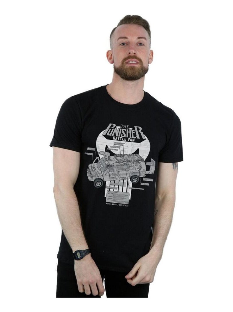 Marvel - T-shirt THE PUNISHER BATTLE VAN BREAKDOWN Noir - Kiabi