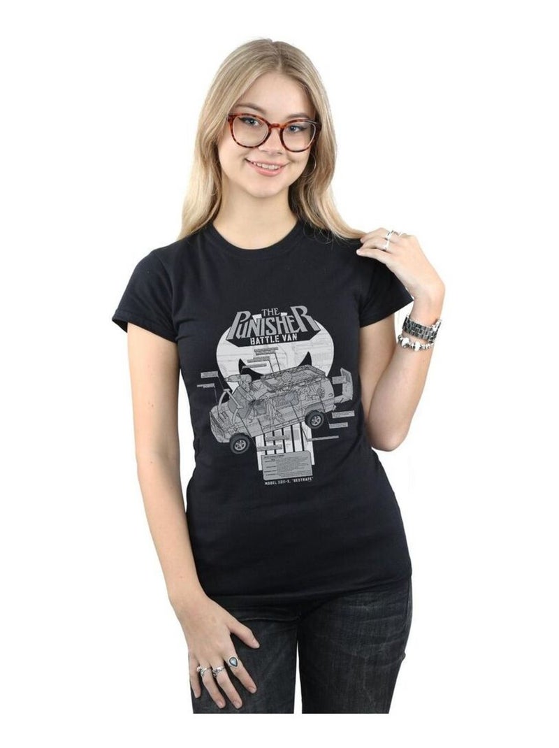 Marvel - T-shirt THE PUNISHER BATTLE VAN BREAKDOWN Noir - Kiabi