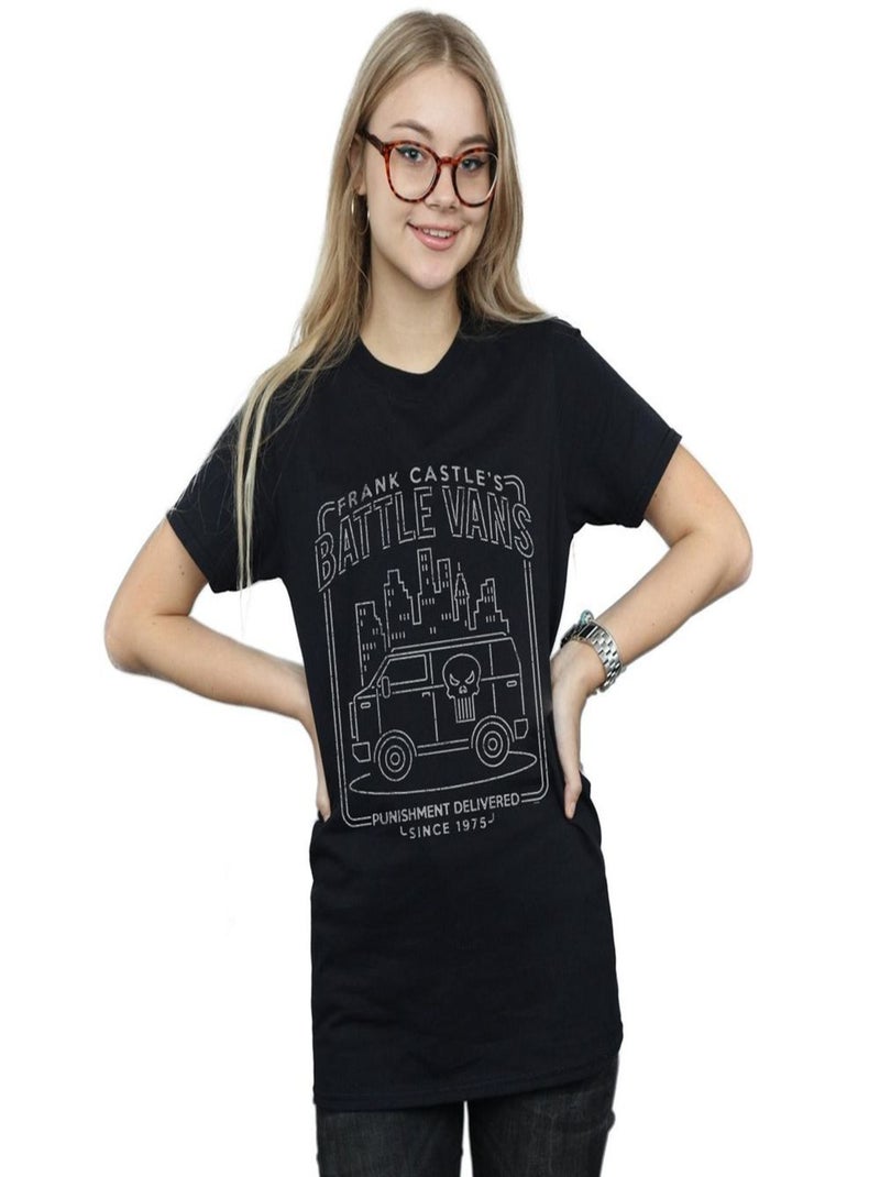 Marvel - T-shirt THE PUNISHER FRANK CASTLE'S BATTLE VANS Noir - Kiabi