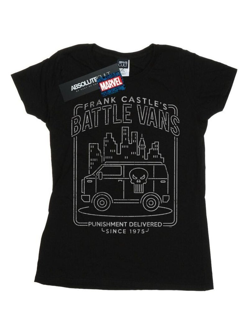 Marvel - T-shirt THE PUNISHER FRANK CASTLE'S BATTLE VANS Noir - Kiabi