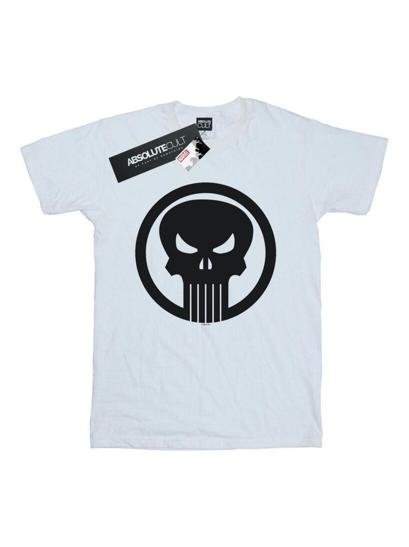Marvel - T-shirt THE PUNISHER SKULL CIRCLE Blanc - Kiabi