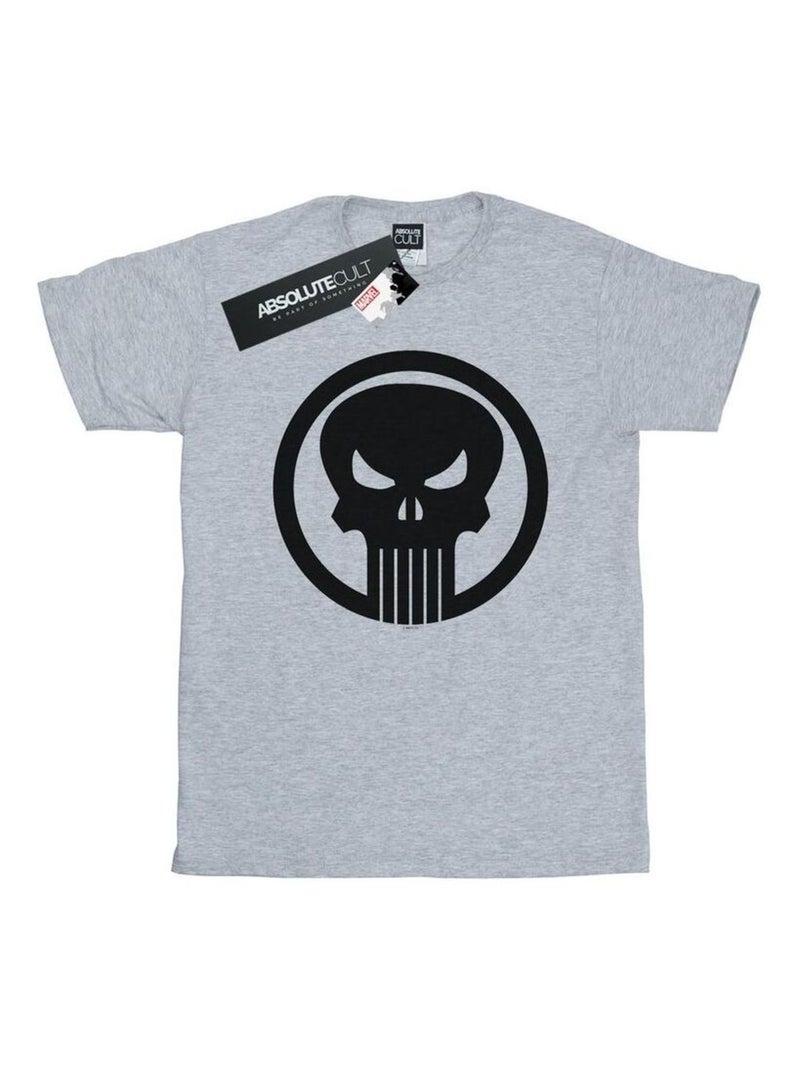 Marvel - T-shirt THE PUNISHER SKULL CIRCLE Gris chiné - Kiabi