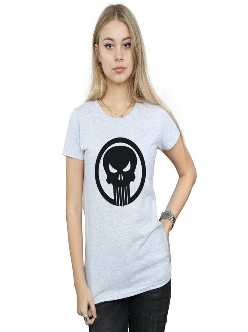Marvel - T-shirt THE PUNISHER SKULL CIRCLE Gris chiné - Kiabi