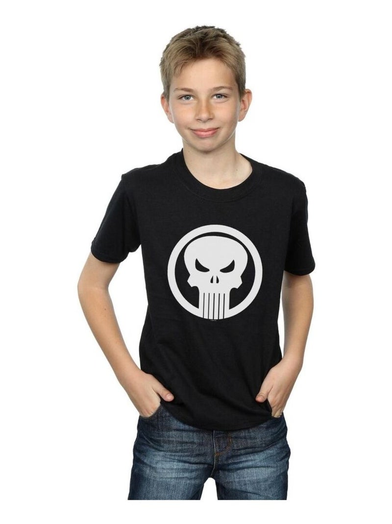 Marvel - T-shirt THE PUNISHER SKULL CIRCLE Noir - Kiabi