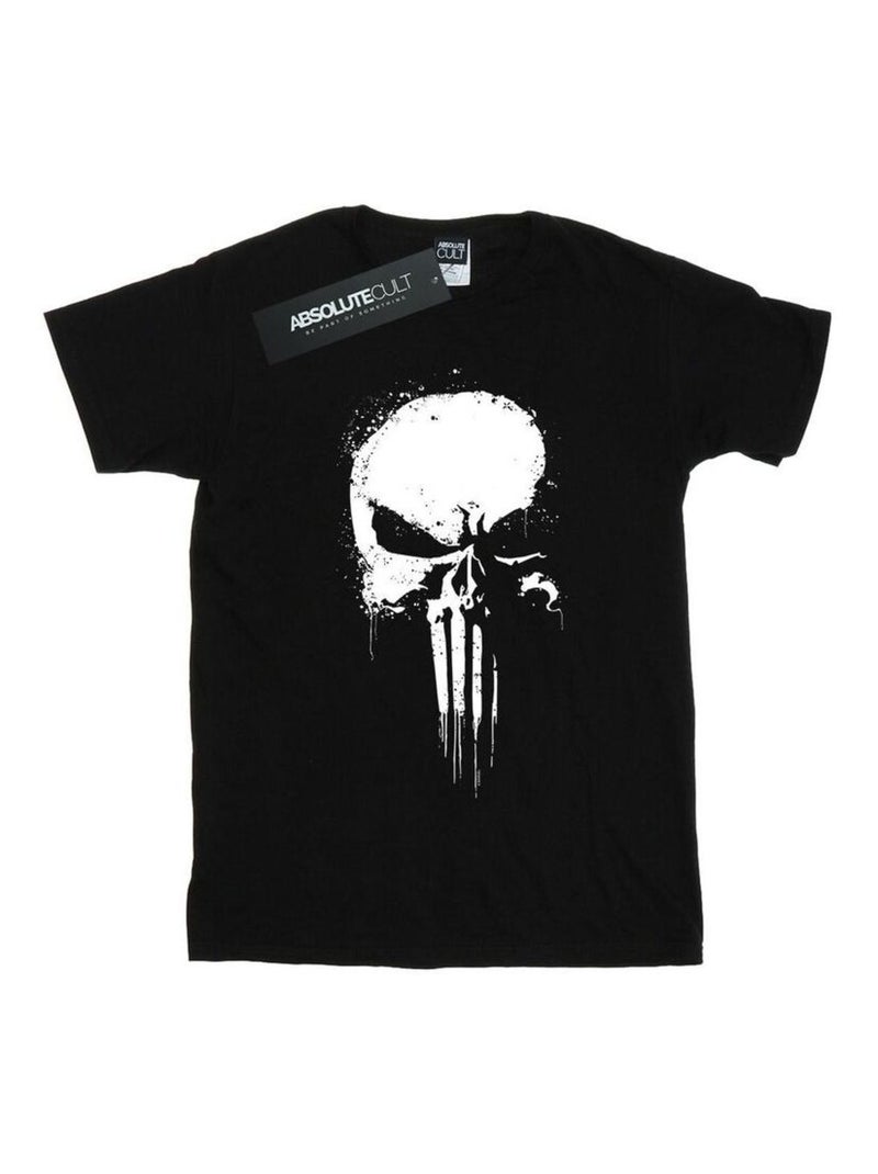 Marvel - T-shirt THE PUNISHER SPRAY SKULL Noir - Kiabi