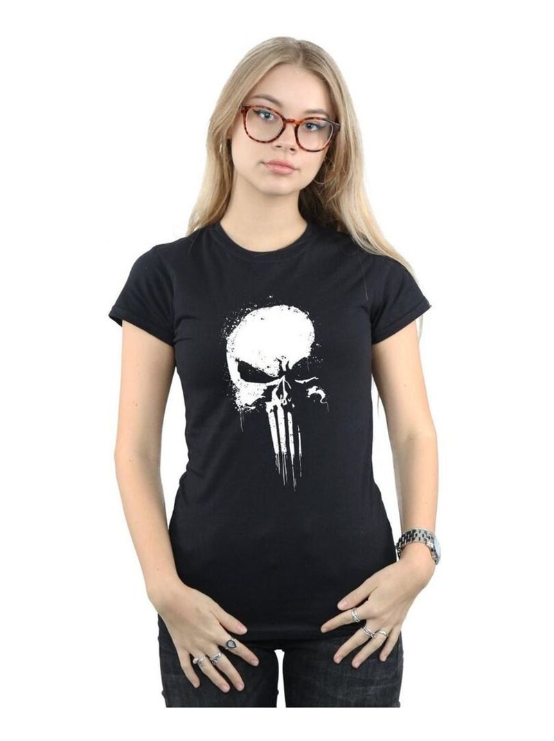 Marvel - T-shirt THE PUNISHER SPRAY SKULL Noir - Kiabi