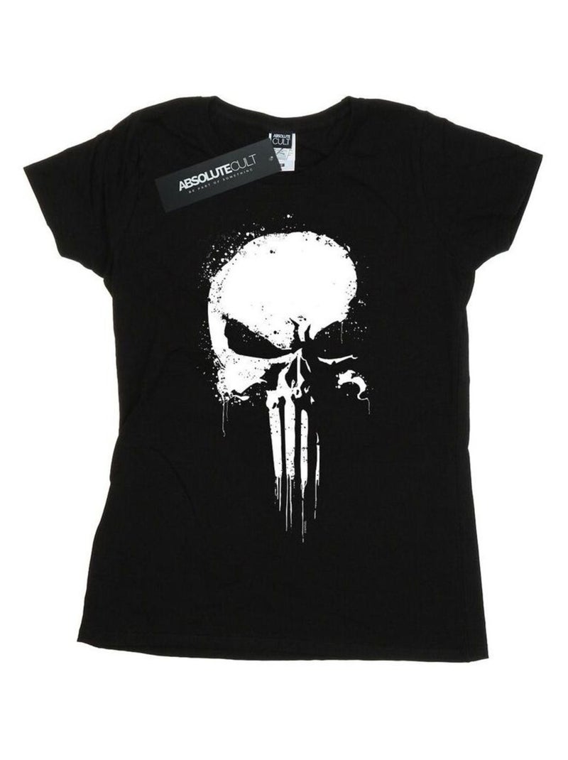 Marvel - T-shirt THE PUNISHER SPRAY SKULL Noir - Kiabi