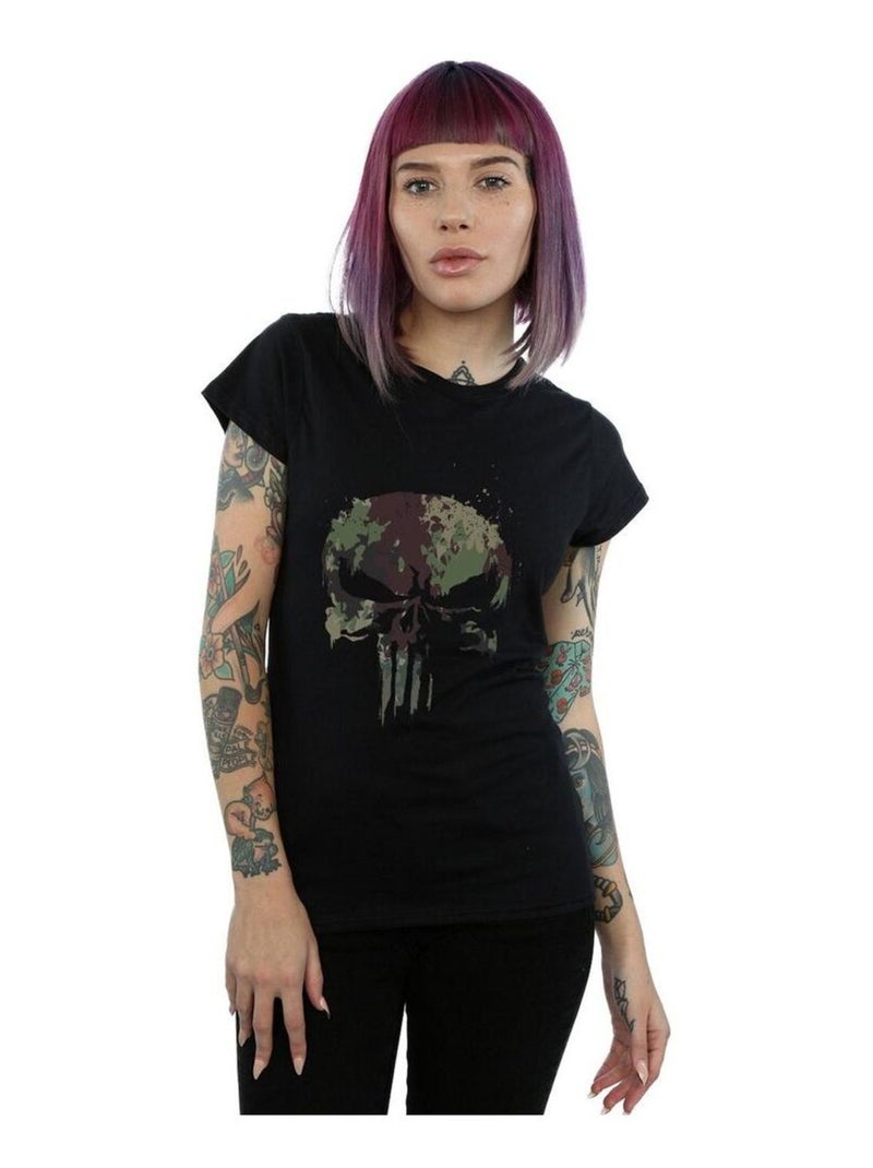 Marvel - T-shirt THE PUNISHER TV SERIES CAMO SKULL Noir - Kiabi