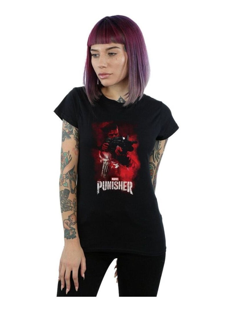 Marvel - T-shirt THE PUNISHER TV SERIES RED SMOKE Noir - Kiabi