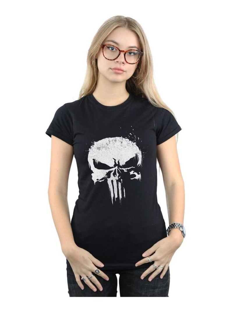 Marvel - T-shirt THE PUNISHER TV SKULL LOGO Noir - Kiabi