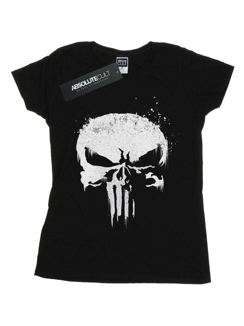 Marvel - T-shirt THE PUNISHER TV SKULL LOGO Noir - Kiabi