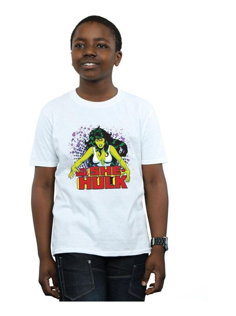 Marvel - T-shirt THE SAVAGE Blanc - Kiabi