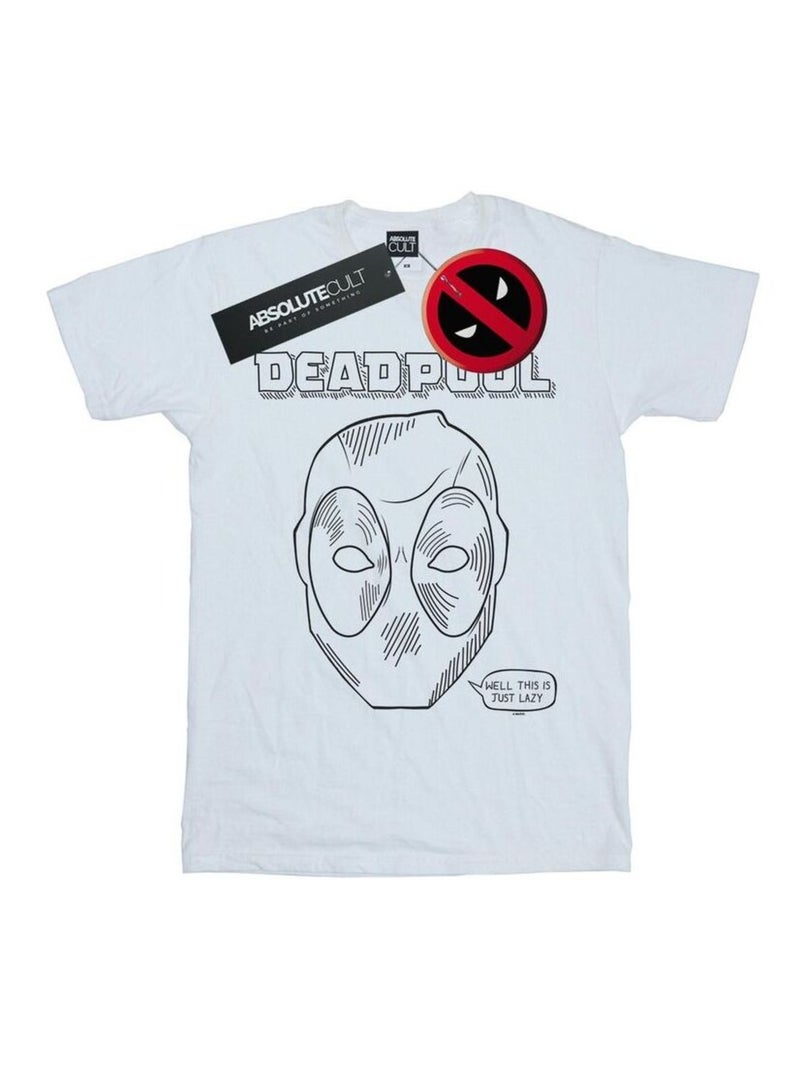 Marvel - T-shirt THIS IS JUST LAZY Blanc - Kiabi